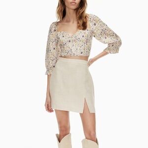 Aritzia Linen Mini Skirt 6